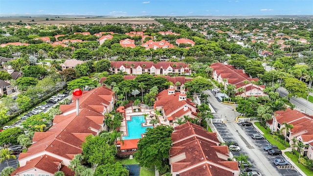 15591 SW 105th Ter Unit 524, Miami, FL 33196 - aerial perspective of suburban area with a pool area