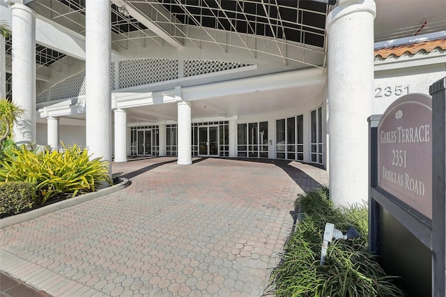 exterior space featuring stucco siding