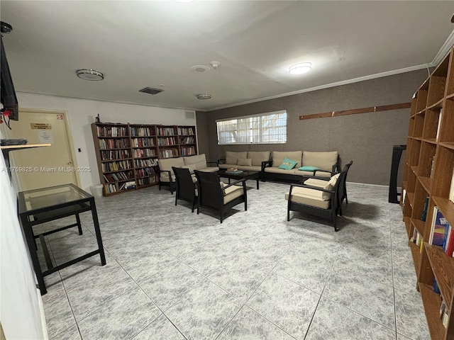 4270 NW 40th St Unit 209, Lauderdale Lakes, FL 33319 - living room with crown molding