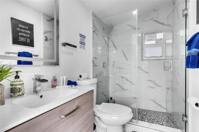 231 NW 44th St, Miami, FL 33127 - full bathroom with a marble finish shower, toilet, and vanity