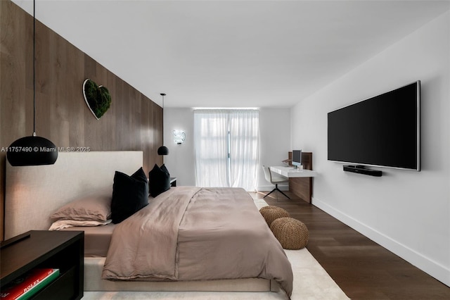 1000 Quayside Ter Unit 1812, Miami, FL 33138 - bedroom featuring wood finished floors, baseboards, and wood walls