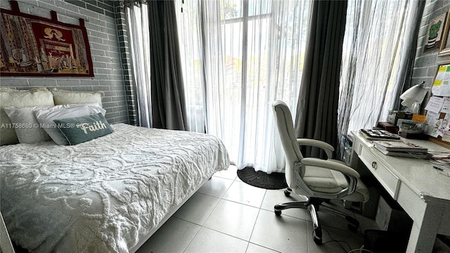 view of tiled bedroom