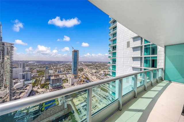 balcony featuring a city view