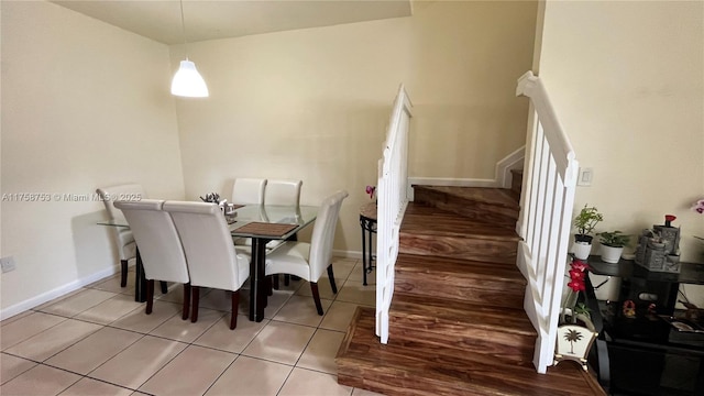 2462 SE 15th Pl Unit 339, Homestead, FL 33035 - dining room featuring stairway, light tile patterned flooring, and baseboards