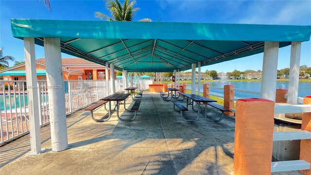 2462 SE 15th Pl Unit 339, Homestead, FL 33035 - view of property's community featuring a gazebo, a water view, and fence