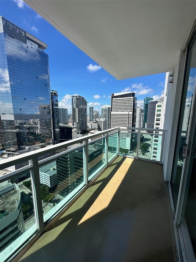 balcony with a view of city