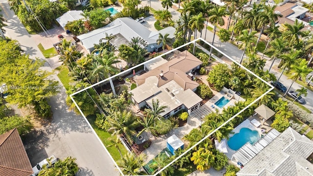 1134 Van Buren St, Hollywood, FL 33019 - birds eye view of property with a residential view