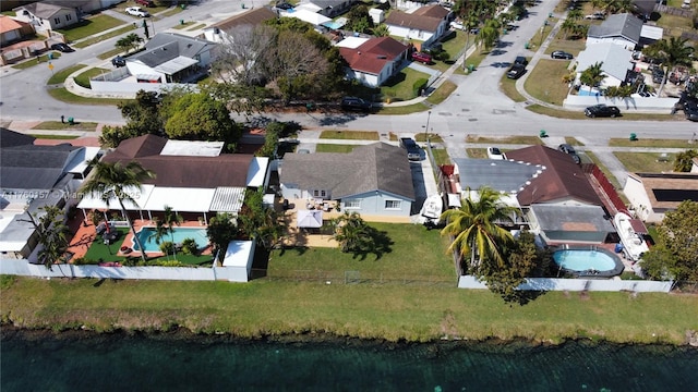 bird's eye view with a residential view