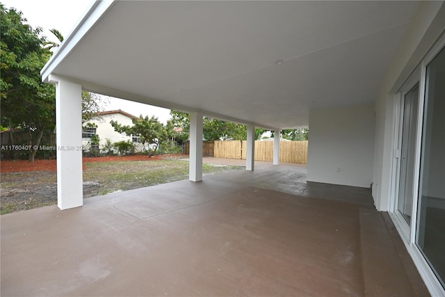 view of patio / terrace with fence