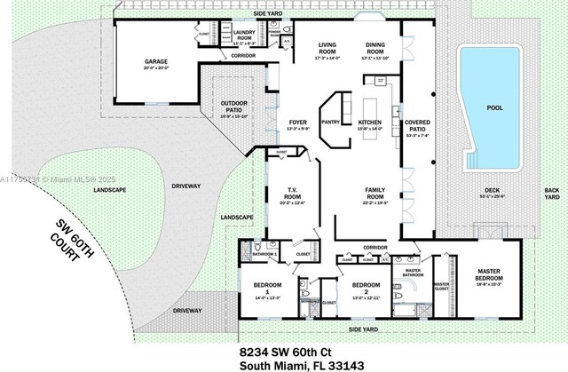 8234 SW 60th Ct, South Miami, FL 33143 - view of floor plan / room layout