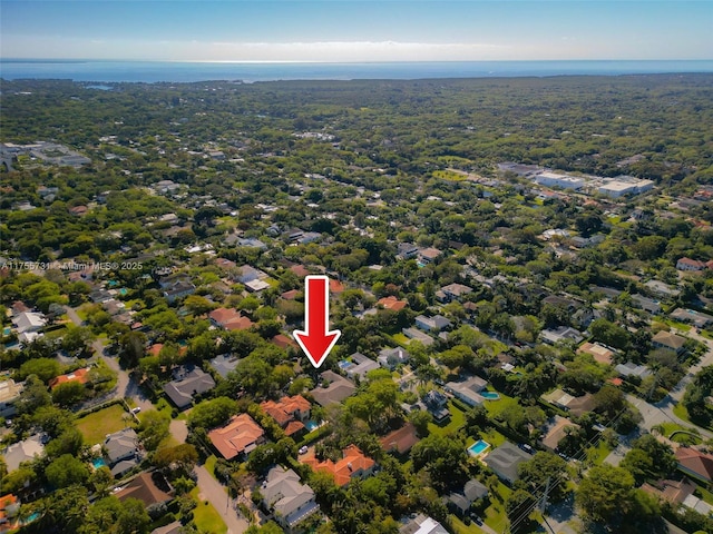 bird's eye view with a residential view