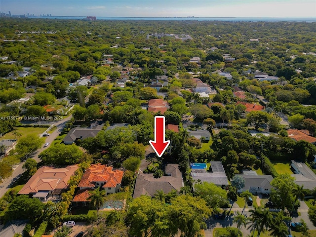 bird's eye view with a residential view