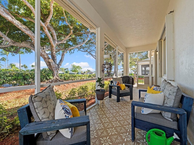 view of sunroom