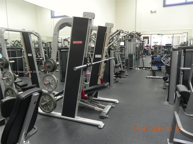 view of workout area