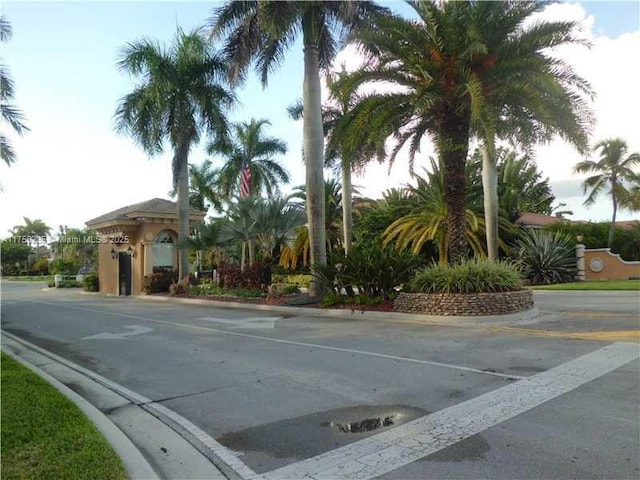 view of road with curbs