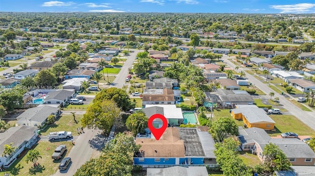 birds eye view of property featuring a residential view