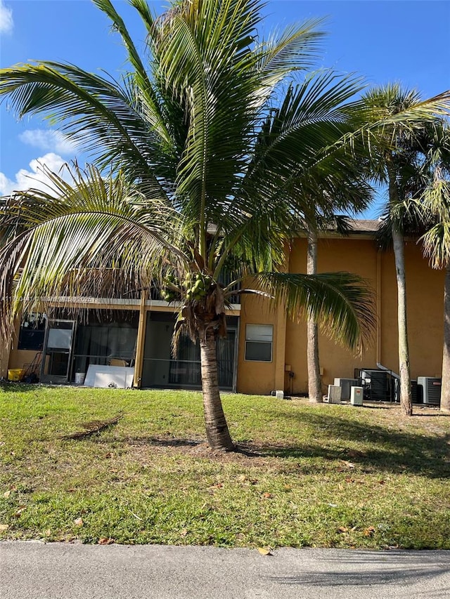 view of property with central AC