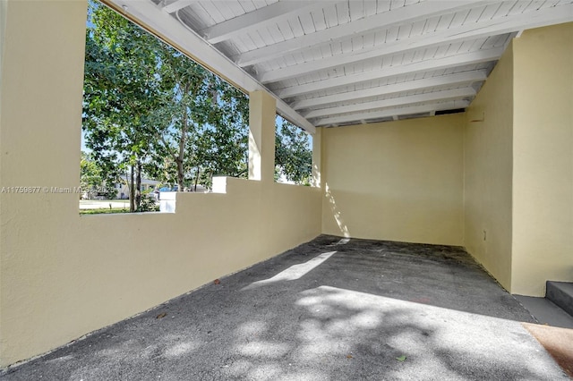 view of patio / terrace featuring fence