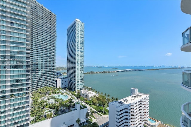 water view featuring a view of city