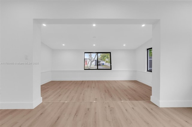 531 NE 175th Ter, North Miami Beach, FL 33162 - spare room featuring light wood-style flooring and recessed lighting