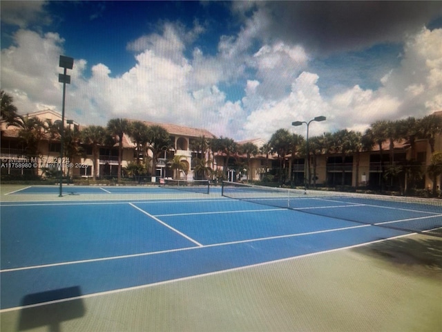 view of tennis court