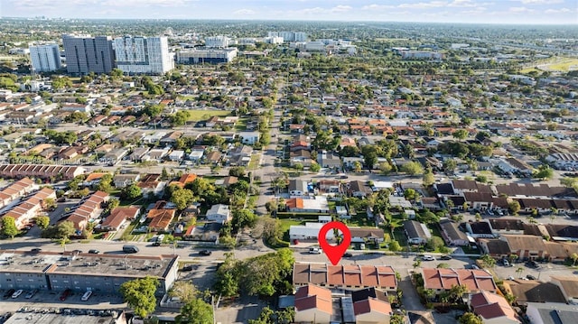 drone / aerial view with a residential view