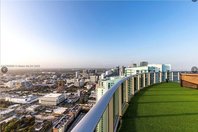 balcony with a city view