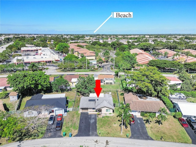 aerial view featuring a residential view