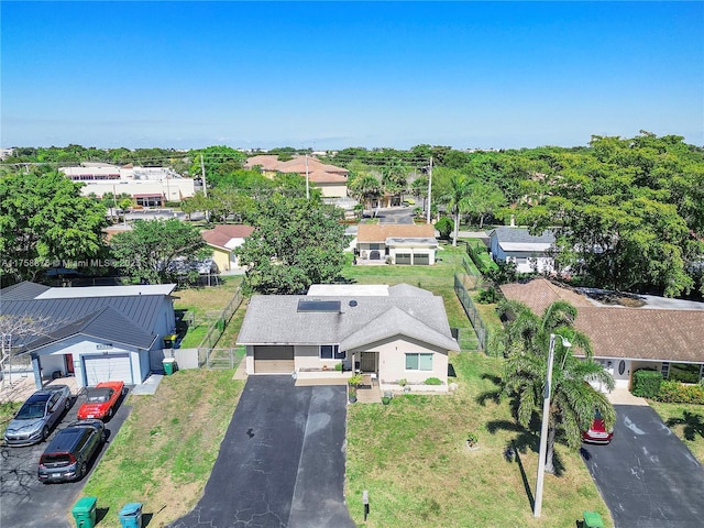 aerial view featuring a residential view