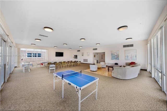 3113 S Ocean Dr Unit 506, Hallandale Beach, FL 33009 - recreation room with visible vents and carpet floors