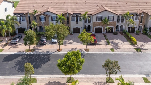 aerial view featuring a residential view