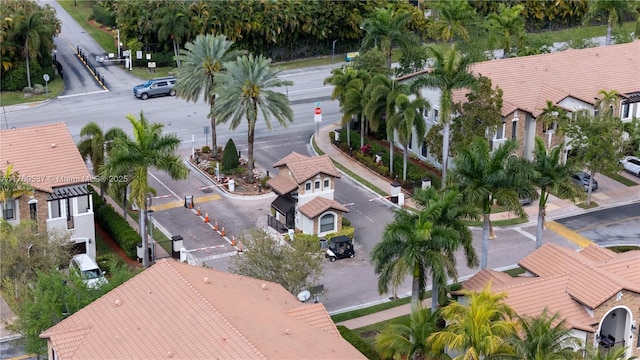 aerial view featuring a residential view