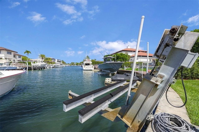 1117 Bella Vista Ave, Coral Gables, FL 33156 - view of dock featuring a water view and boat lift