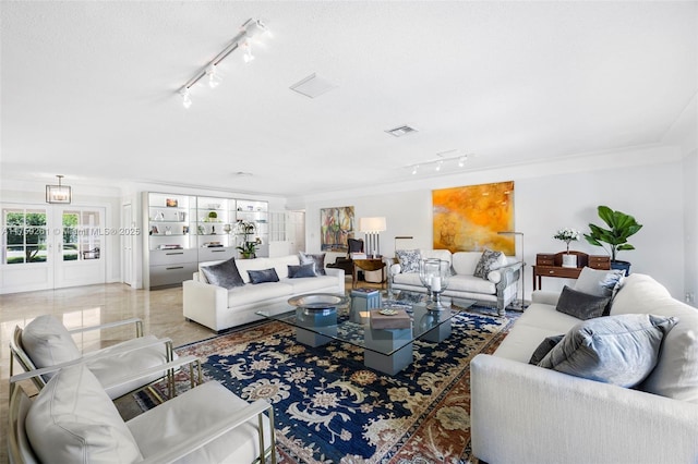 1117 Bella Vista Ave, Coral Gables, FL 33156 - living area featuring track lighting and visible vents