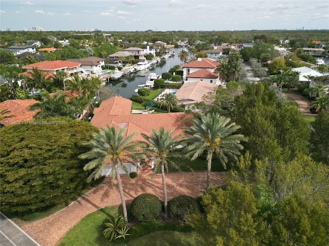 1117 Bella Vista Ave, Coral Gables, FL 33156 - drone / aerial view featuring a residential view and a water view