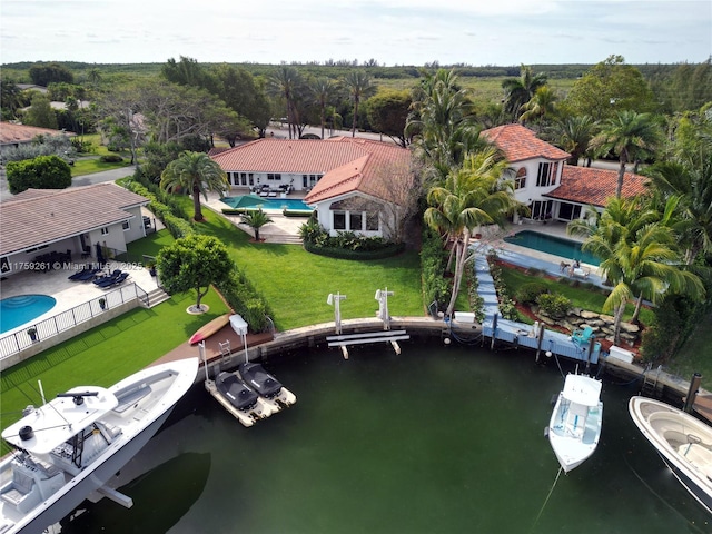 1117 Bella Vista Ave, Coral Gables, FL 33156 - drone / aerial view with a water view