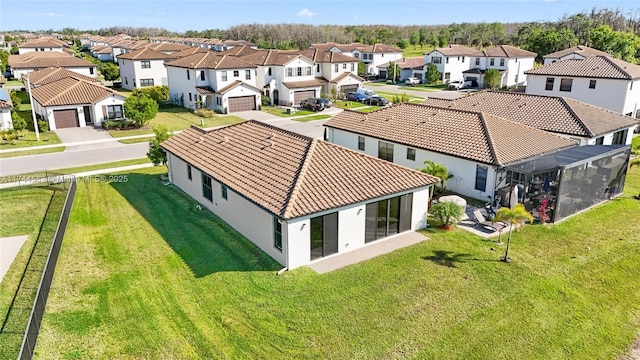 aerial view featuring a residential view