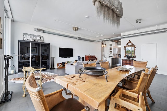 dining area with visible vents