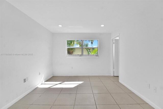 618 Euclid Ave Unit 303, Miami Beach, FL 33139 - empty room with tile patterned flooring and recessed lighting
