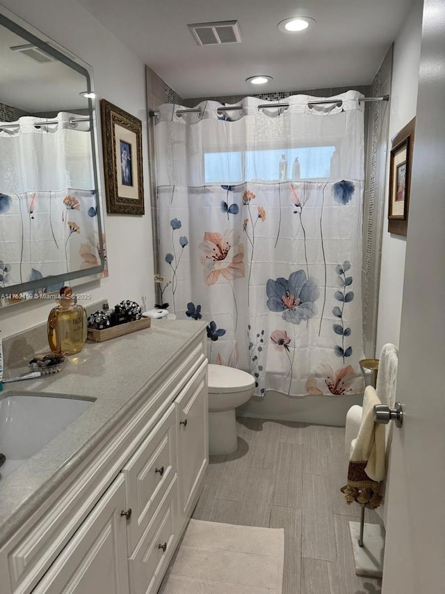 1838 NW 93rd Ter, Plantation, FL 33322 - full bath featuring visible vents, toilet, shower / bathtub combination with curtain, and vanity