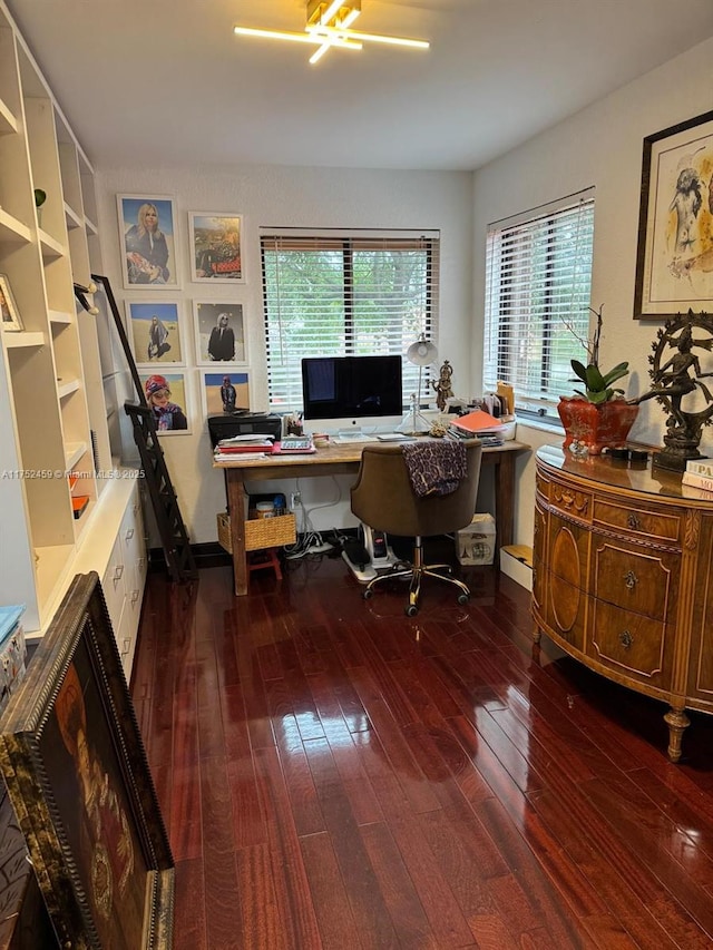 1838 NW 93rd Ter, Plantation, FL 33322 - office area featuring hardwood / wood-style floors