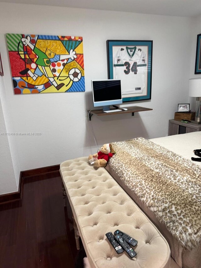 1838 NW 93rd Ter, Plantation, FL 33322 - bedroom with baseboards and wood finished floors