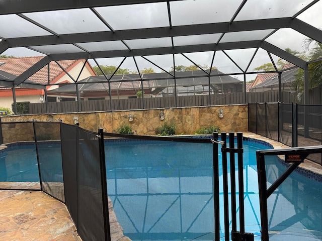 1838 NW 93rd Ter, Plantation, FL 33322 - view of pool with a fenced in pool, glass enclosure, and fence