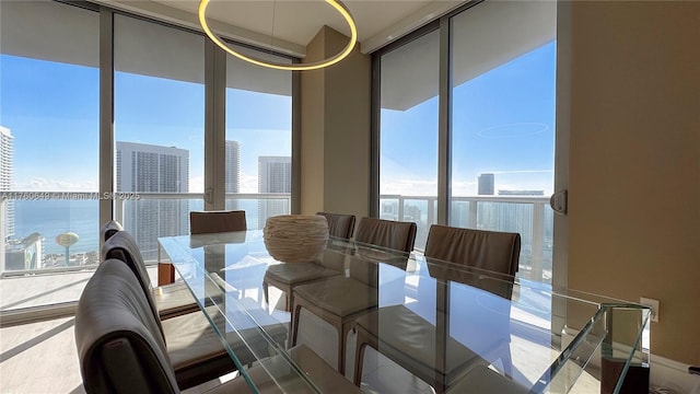 2600 E Hallandale Beach Blvd Unit T3101, Hallandale Beach, FL 33009 - dining space featuring floor to ceiling windows