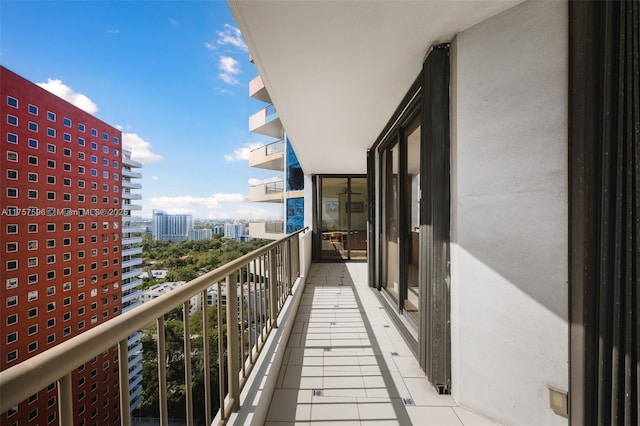 balcony with a city view