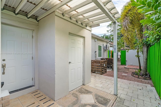 view of patio / terrace featuring a pergola