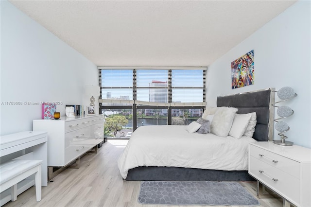 200 Leslie Dr Unit 430, Hallandale Beach, FL 33009 - bedroom with light wood-style flooring and a wall of windows