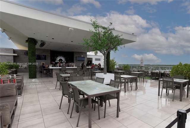 view of patio with outdoor dining area