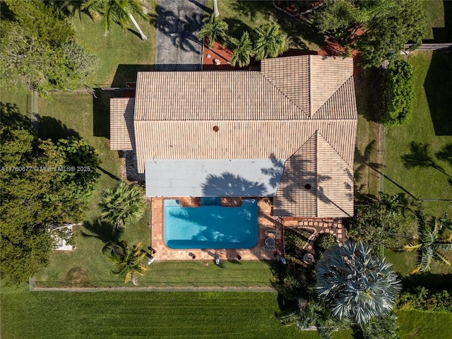 18200 SW 86th Ave, Palmetto Bay, FL 33157 - view from above of property with a pool