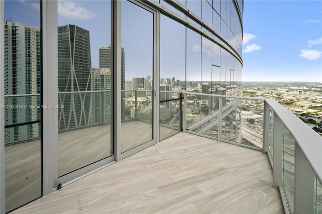 balcony featuring a city view